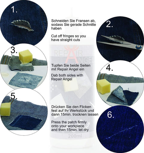 Colla per tessuti colla per tessuti colla per tessuti RepairAngel colla pelle, vele, jeans