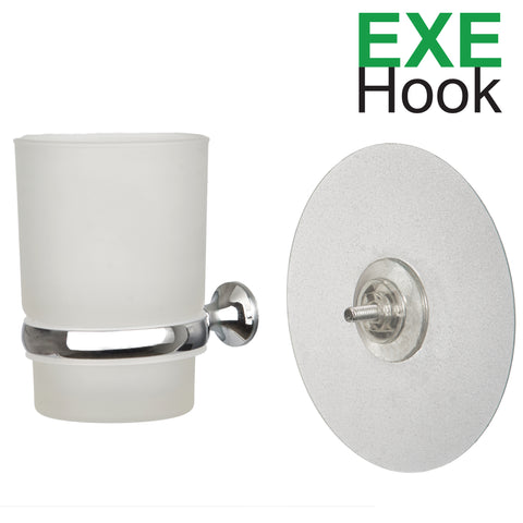 EXE-Hook toothbrush cup double set glass >5 kg (set of 2)