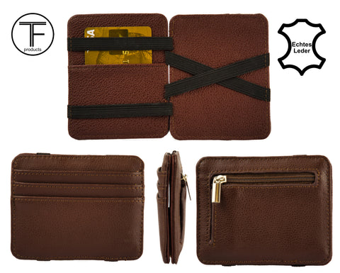 Magic Wallet mit Münzfach Portemonnaie Herren in Geschenkbox Leder iTFlip