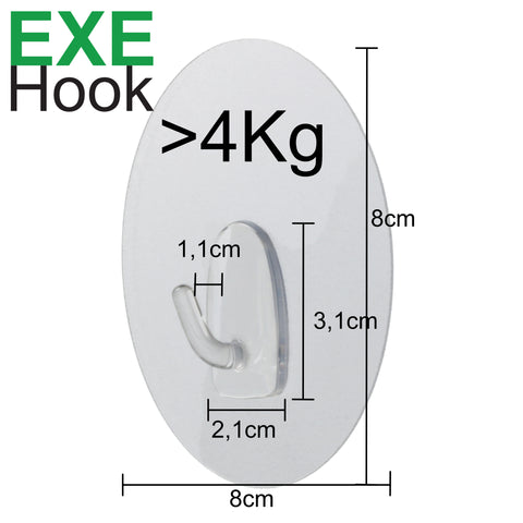 EXE-Hook Wandhaken M >4Kg rund matt