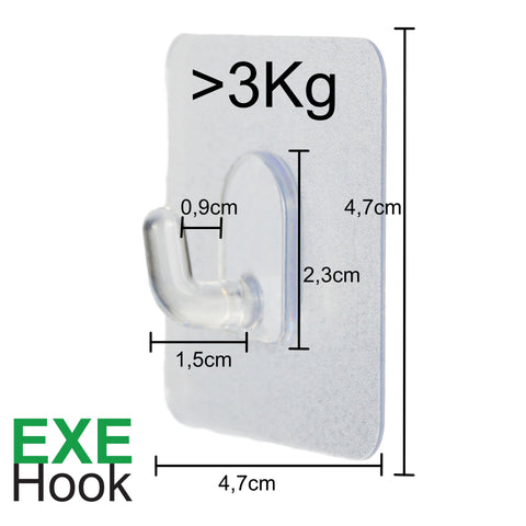 Wandhaken XS eckig matt >3Kg (5er Set)