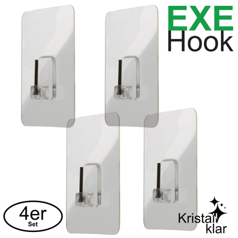 EXE-Hook Gardinenstangen Haken >4Kg (4er Set)